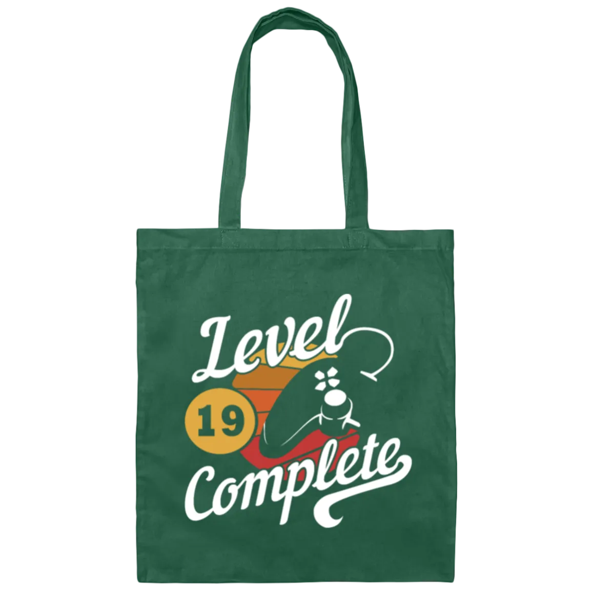 19th Birthday Gamer Level Complete 19 Years Gift Canvas Tote Bag