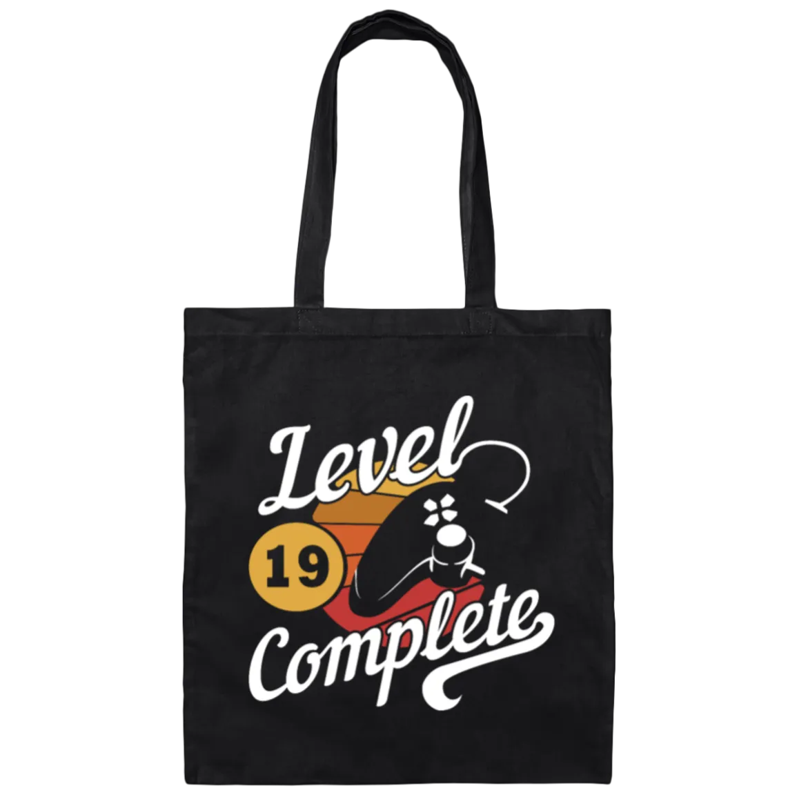 19th Birthday Gamer Level Complete 19 Years Gift Canvas Tote Bag