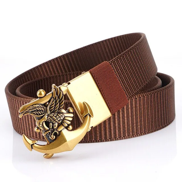 Anchor Eagle Metal Buckle Canvas Belt