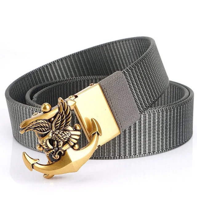 Anchor Eagle Metal Buckle Canvas Belt