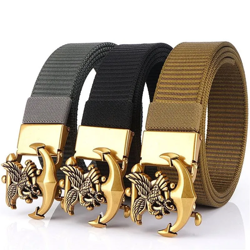 Anchor Eagle Metal Buckle Canvas Belt