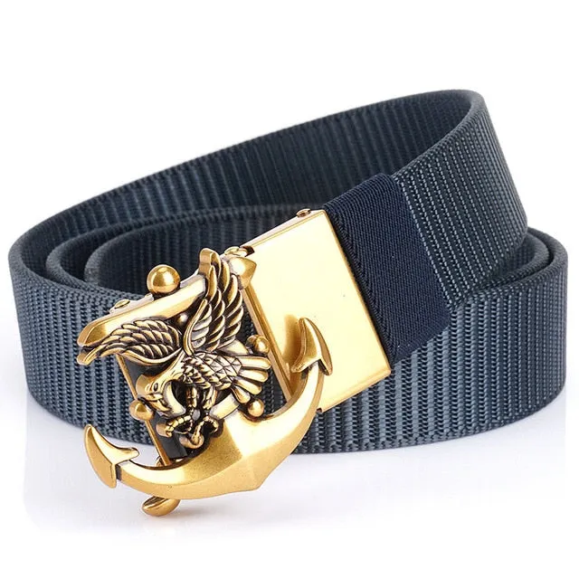 Anchor Eagle Metal Buckle Canvas Belt