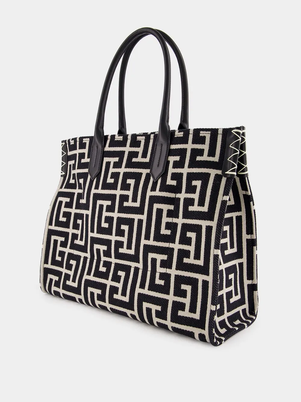 B-Army Medium Monogram Jacquard Shopper Bag