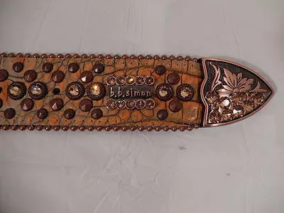 b.b. Simon Rust And Bronze Crystal Belt