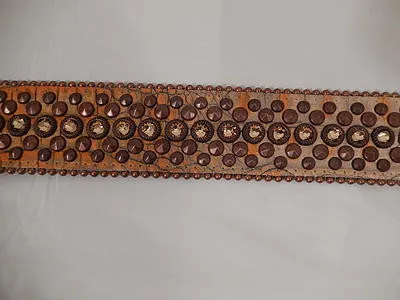 b.b. Simon Rust And Bronze Crystal Belt