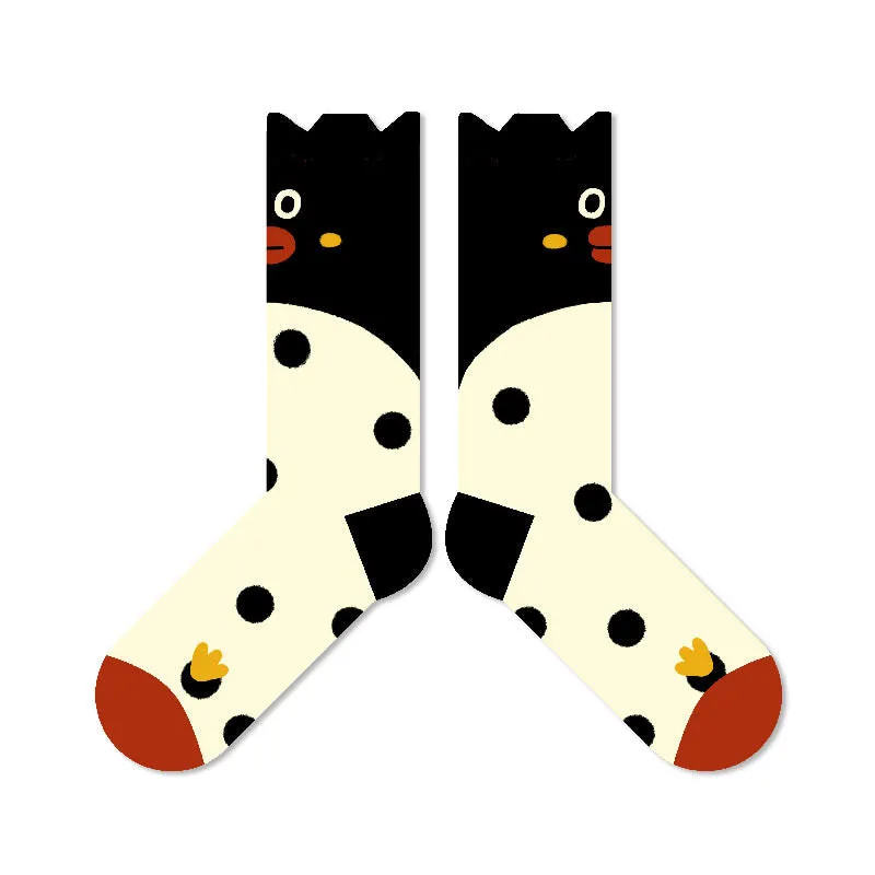 Beligogo Adorable Penguin Cotton Crew Socks