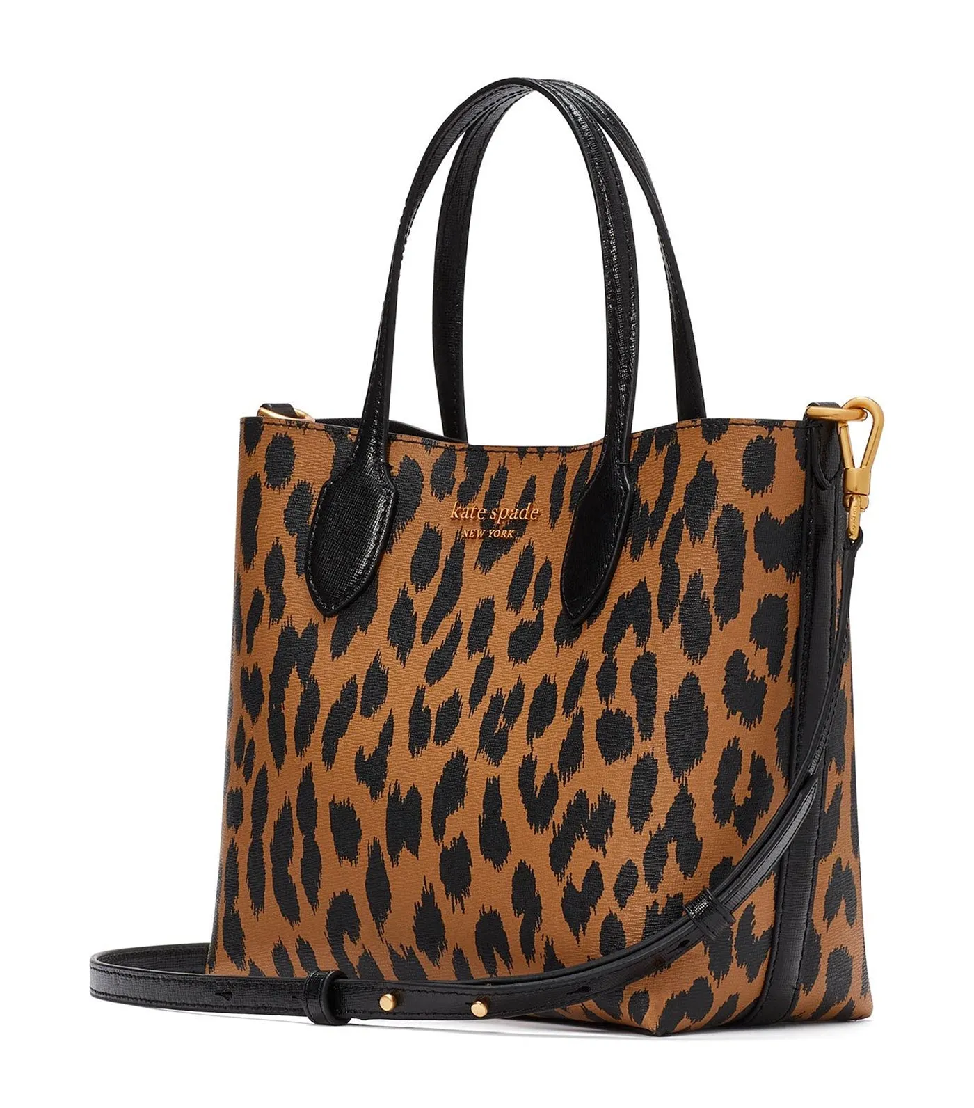 Bleecker Modern Leopard Medium Crossbody Tote Tobacco