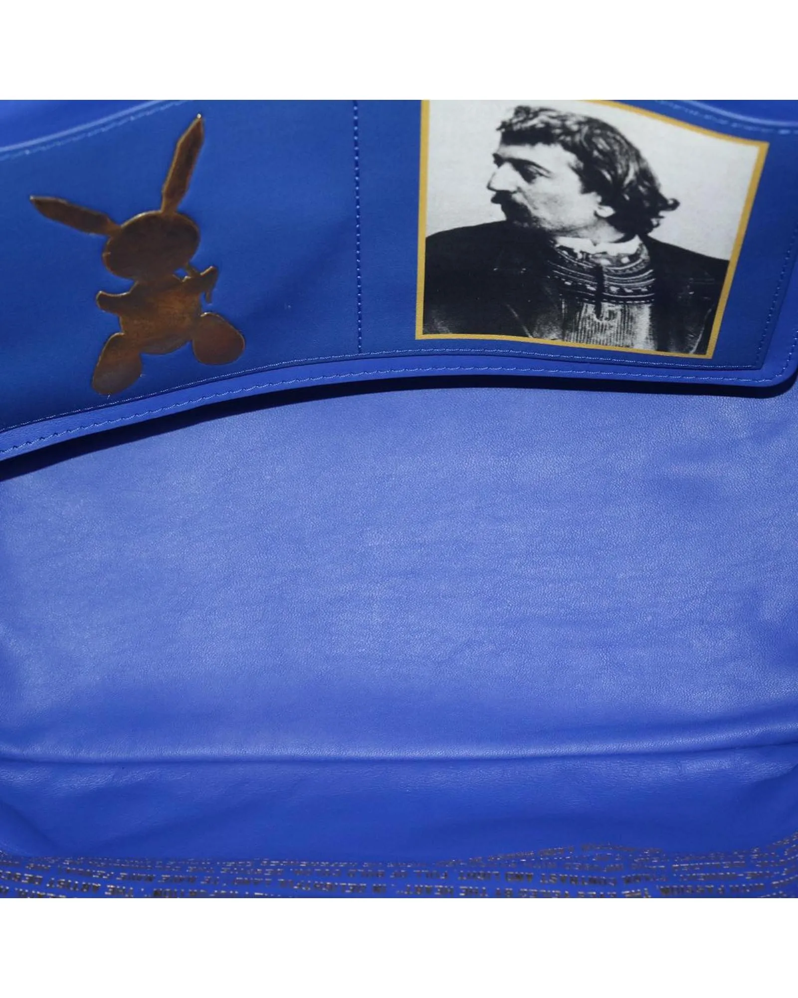 Blue PVC Leather Tote Bag with Dust Bag & Pouch