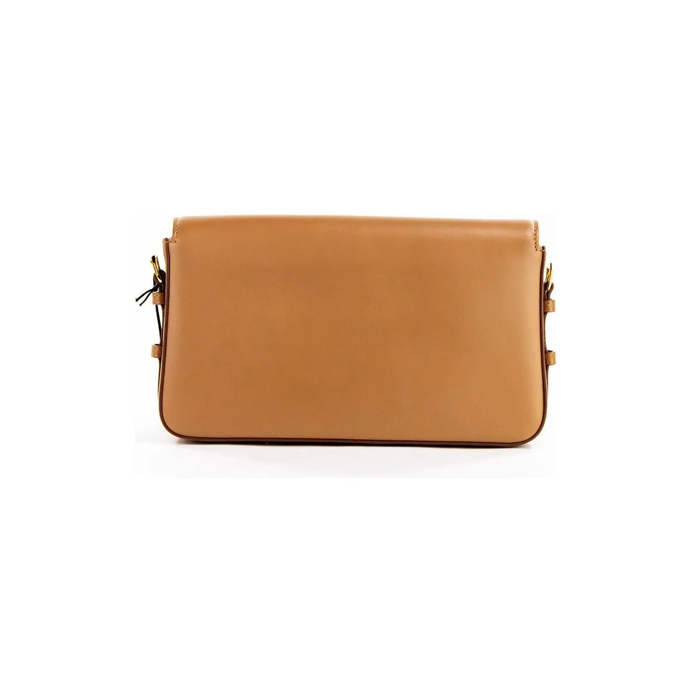 Burberry Grace Small Nutmeg Smooth Leather Flap Crossbody Clutch Handbag Purse