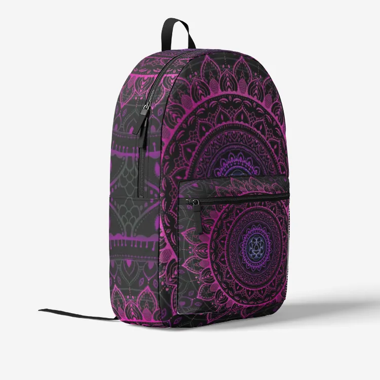 Cameron Gray | Pink Mandala Retro Colorful Print Trendy Backpack