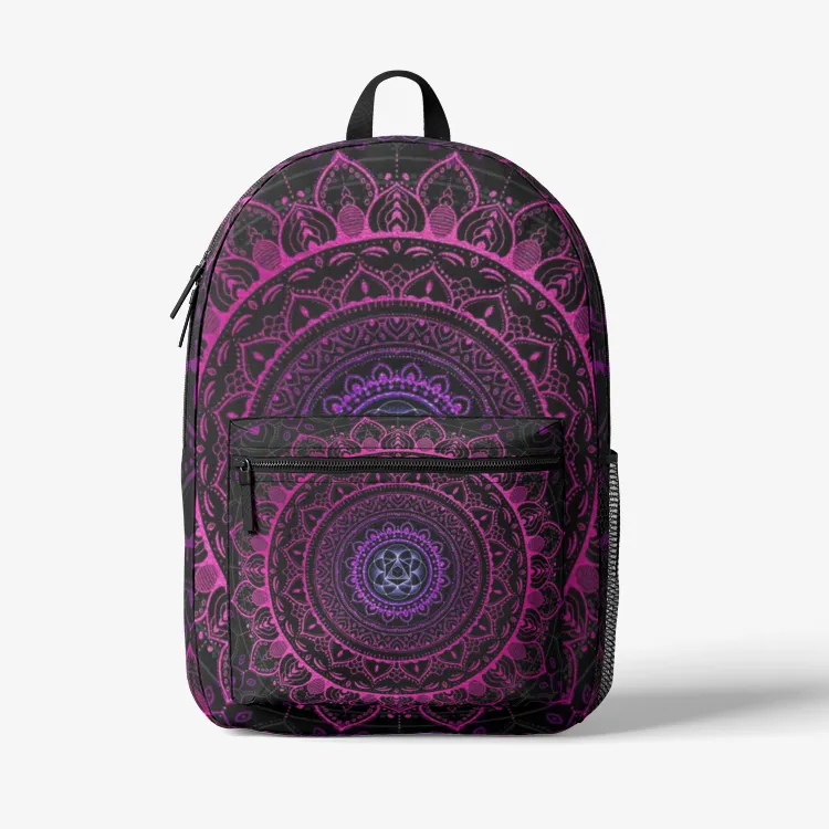 Cameron Gray | Pink Mandala Retro Colorful Print Trendy Backpack