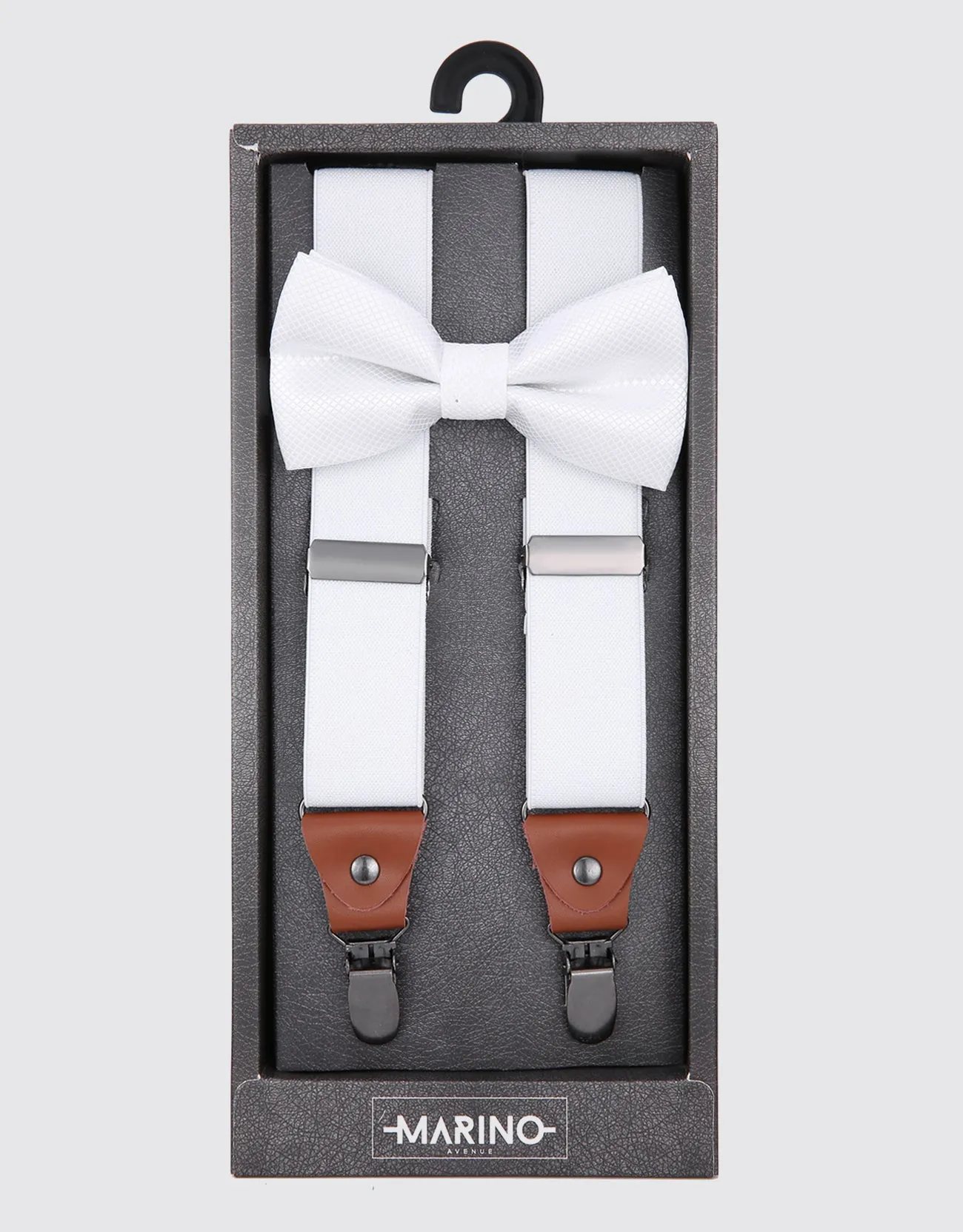 Canvas Twill Suspender Bow Tie