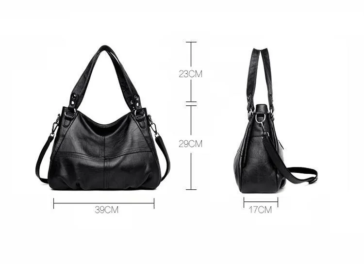 Casual Tote Bag - Faux Leather