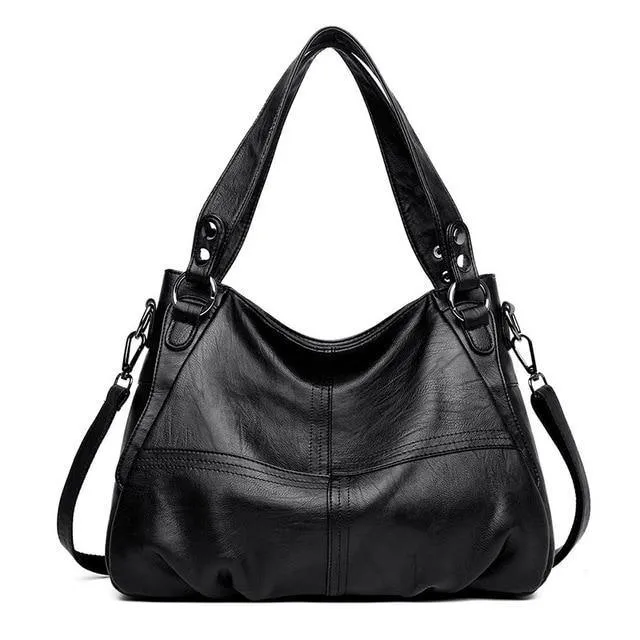 Casual Tote Bag - Faux Leather