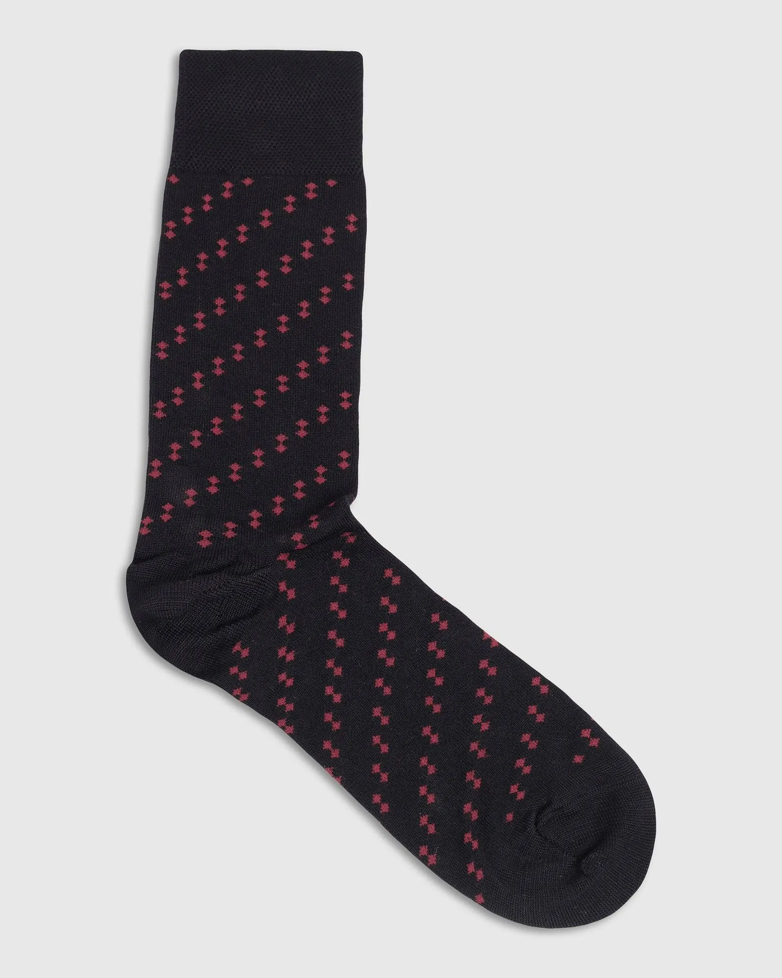 Cotton Black Printed Socks - Toyo