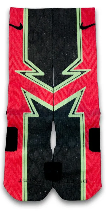 Crimson Laser Red Custom Elite Socks