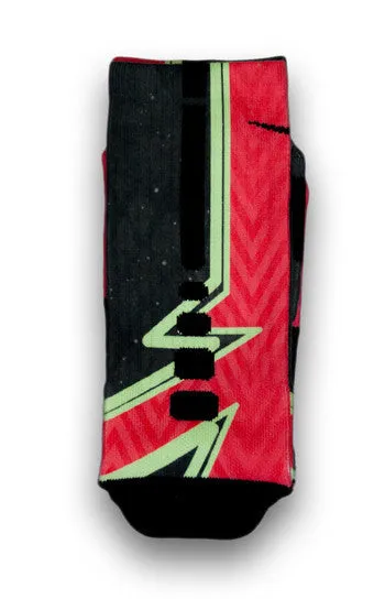 Crimson Laser Red Custom Elite Socks