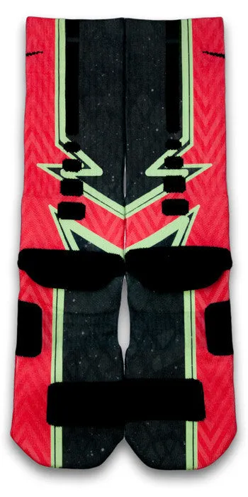 Crimson Laser Red Custom Elite Socks