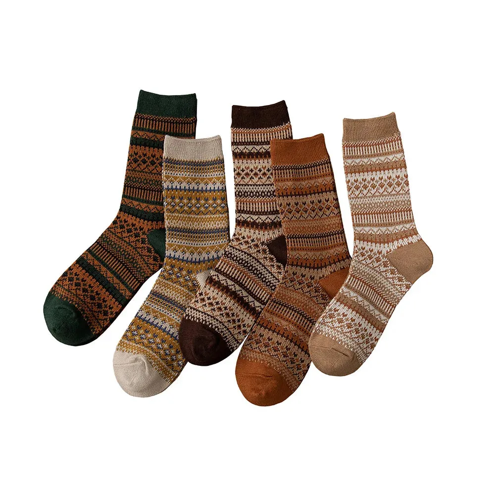 Fair Isle Cotton Socks