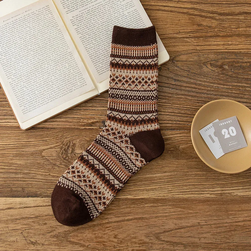 Fair Isle Cotton Socks