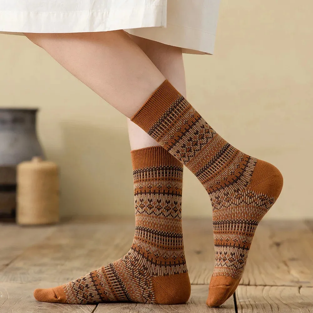 Fair Isle Cotton Socks