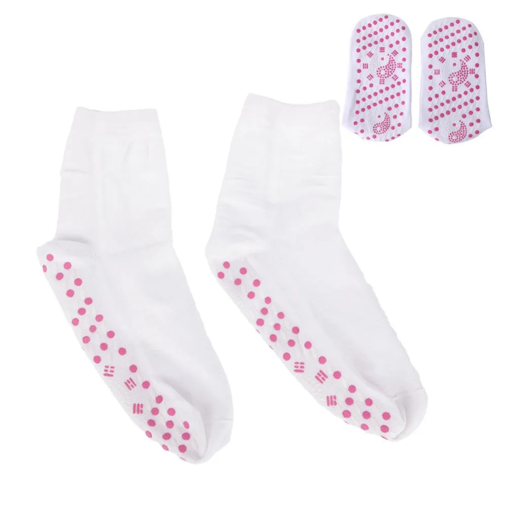 Far Infrared Tourmaline Dotted Cotton Blend Socks