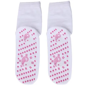 Far Infrared Tourmaline Dotted Cotton Blend Socks