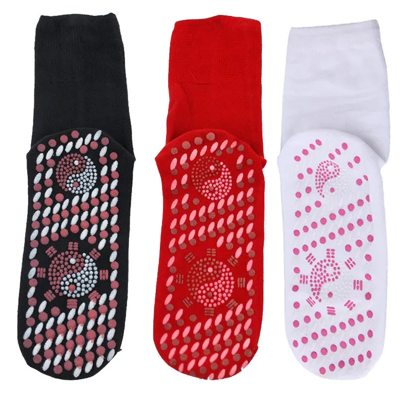 Far Infrared Tourmaline Dotted Cotton Blend Socks