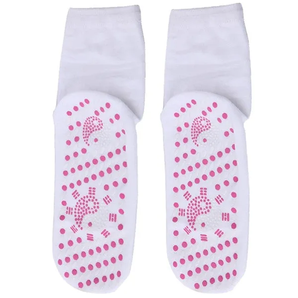 Far Infrared Tourmaline Dotted Cotton Blend Socks