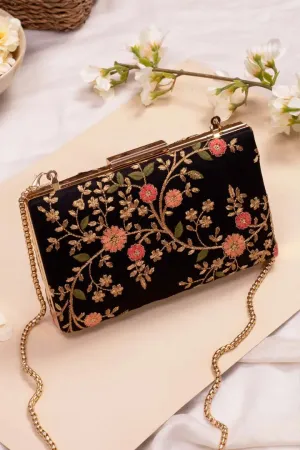 Floral Creeper Box Clutch