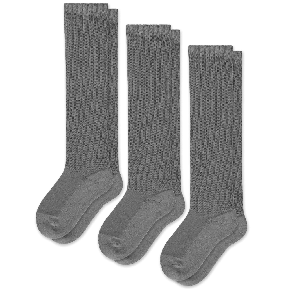 Gray Compression Socks Bundle 3-Pack