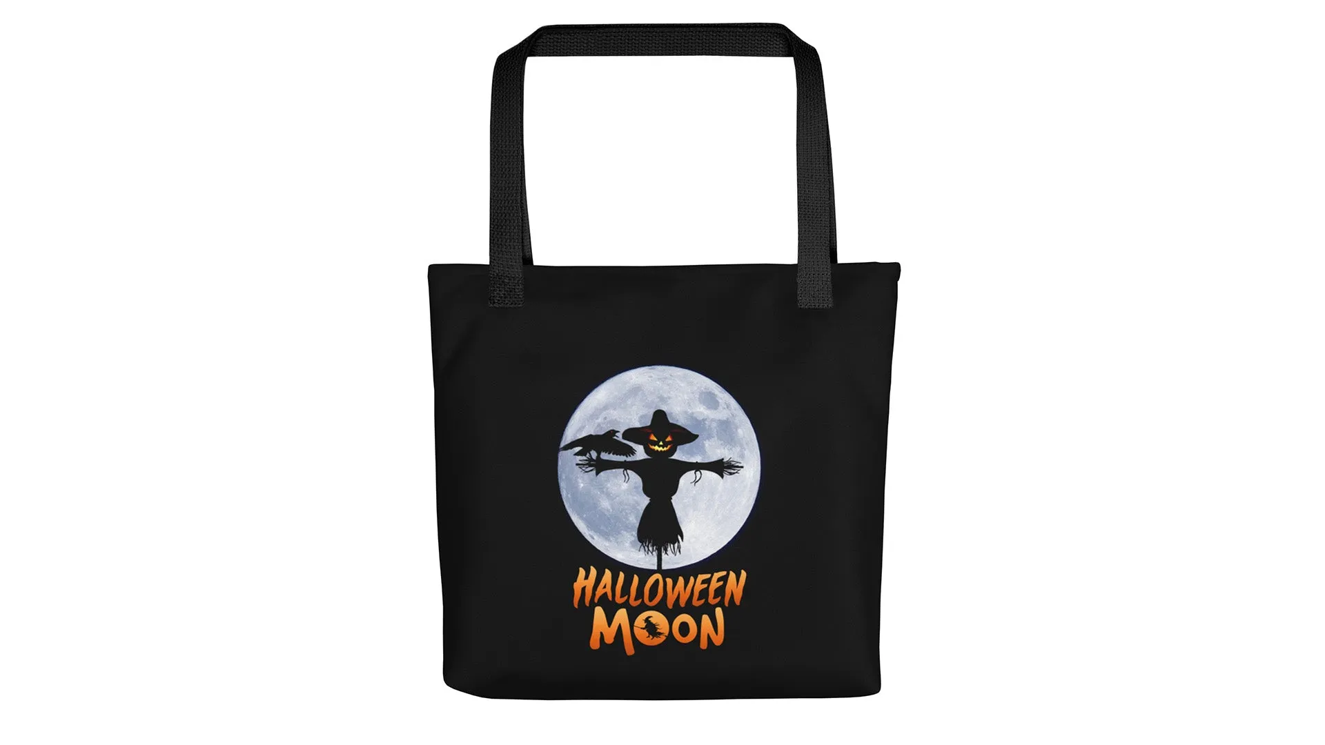 Halloween Moon Scarecrow Tote Bag