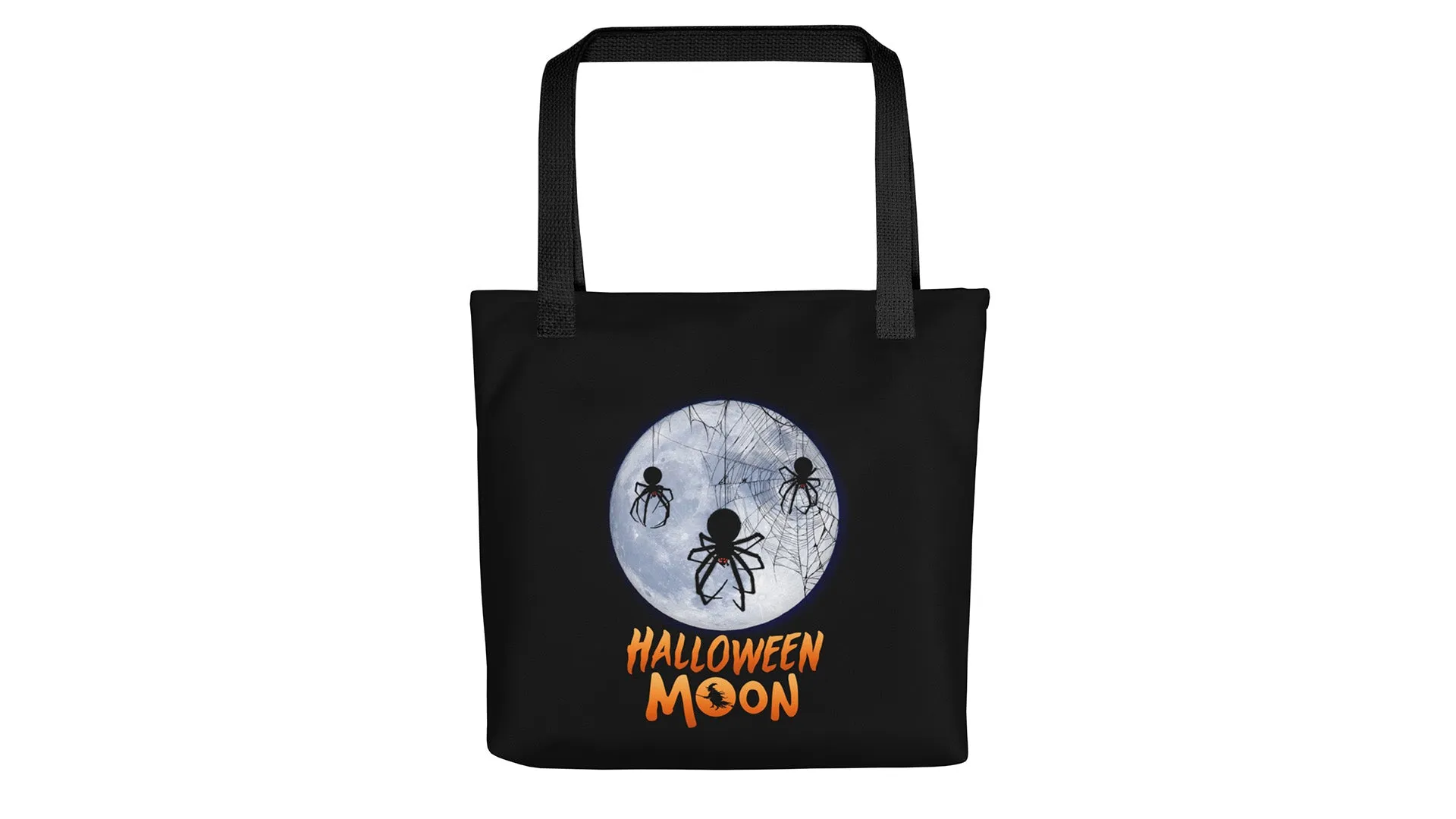 Halloween Moon Spider Tote Bag