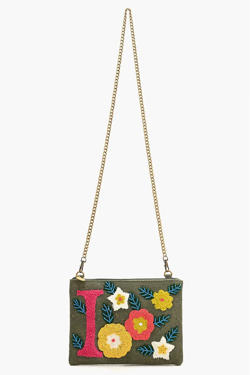 I Floral Crossbody Bag