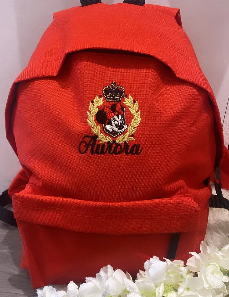 Large Red Personalised backpacks