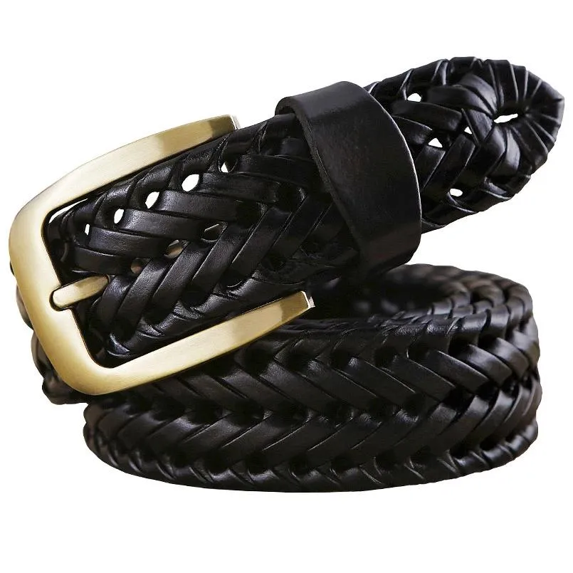 Luxury Fashion Braided Leather Belt