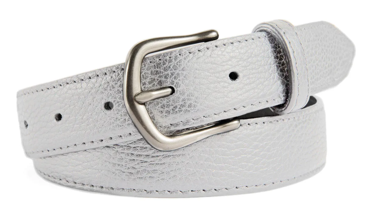 Madison Belt, (1.25") Brushed Silver Buckle