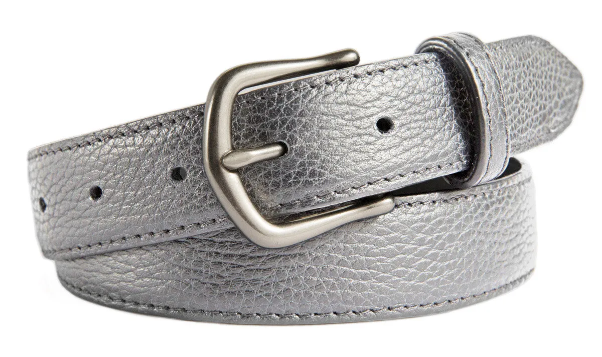 Madison Belt, (1.25") Brushed Silver Buckle