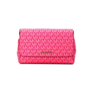 Michael Kors Jet Set Medium Electric Pink Convertible Pouchette Crossbody Bag