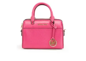 Michael Kors Travel XS Carmine Pink Leather Duffle Crossbody Bag