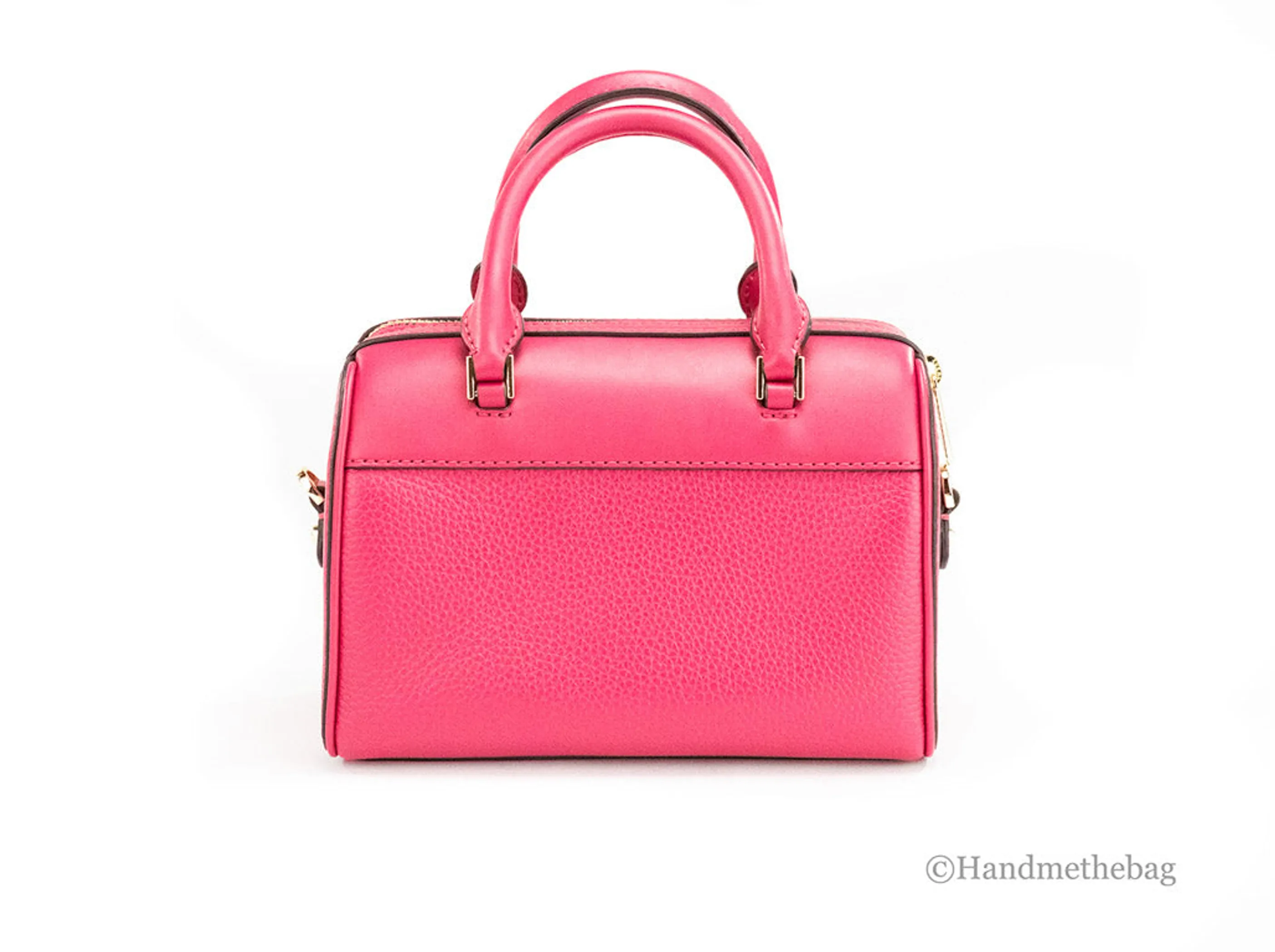 Michael Kors Travel XS Carmine Pink Leather Duffle Crossbody Bag