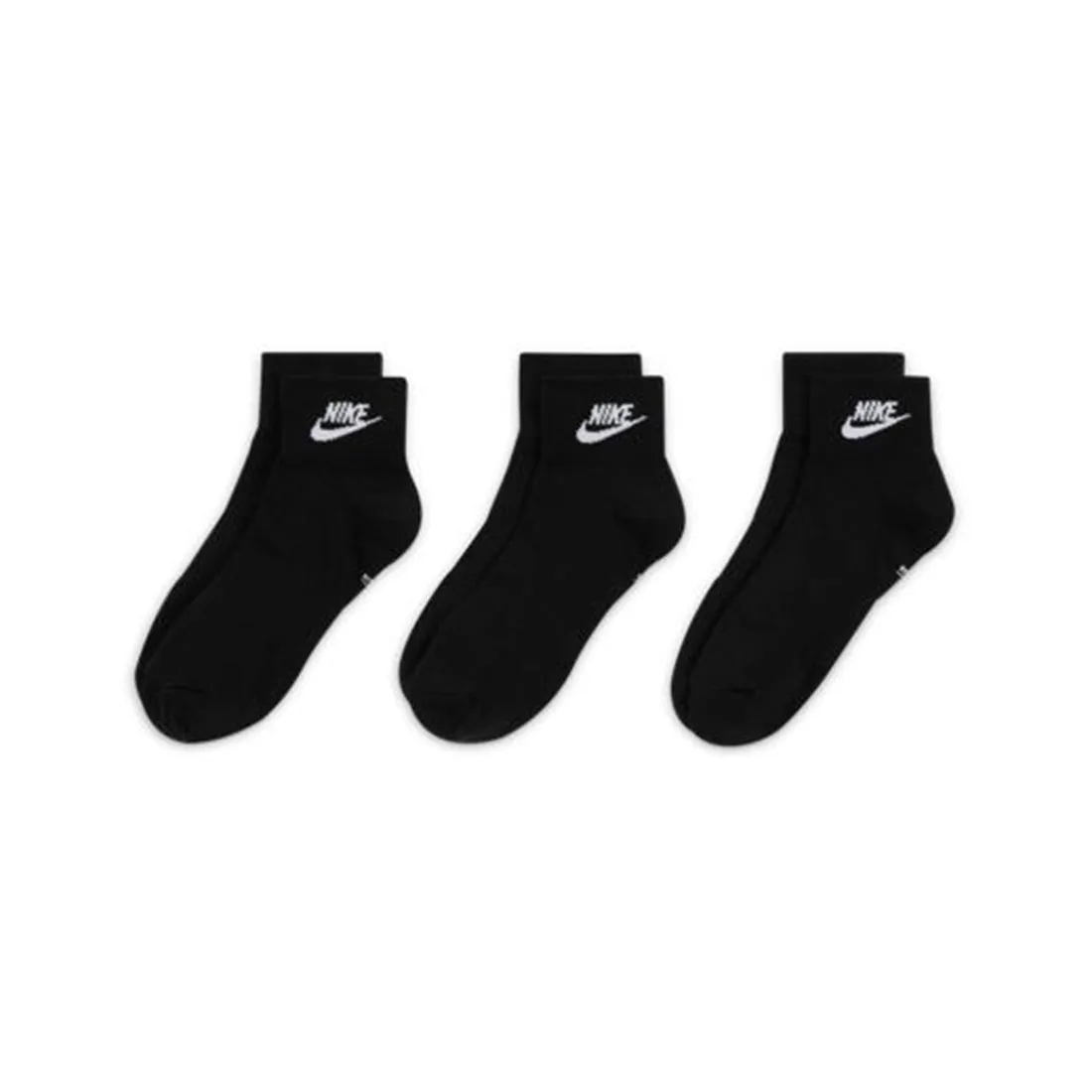 NIKE EVERYDAY ESSENTIAL ANKLE SOCKS (3 PAIRS) BLACK