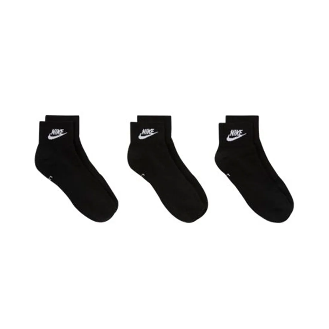 NIKE EVERYDAY ESSENTIAL ANKLE SOCKS (3 PAIRS) BLACK