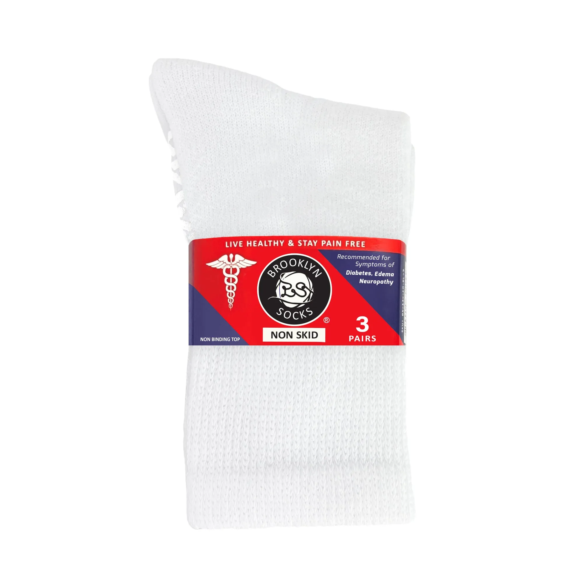 Non-Skid Diabetic Cotton Quarter Socks with Non Binding Top