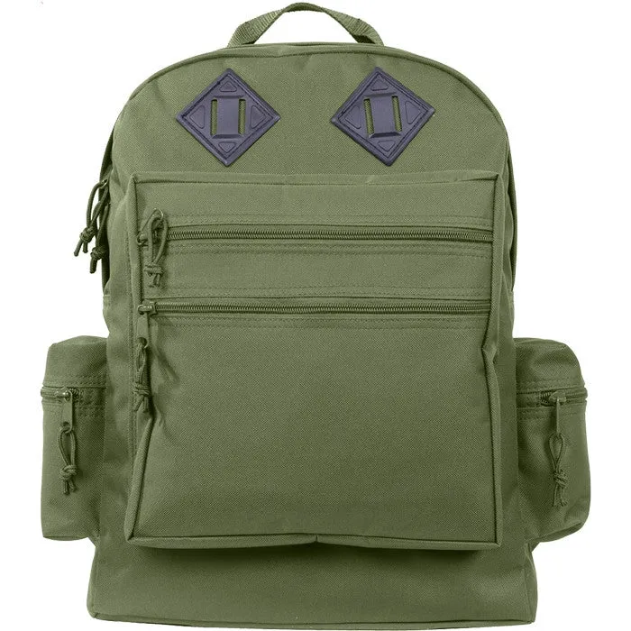 Olive Drab Camo Day Pack Military Backpack Travel School Book Bag Knapsack