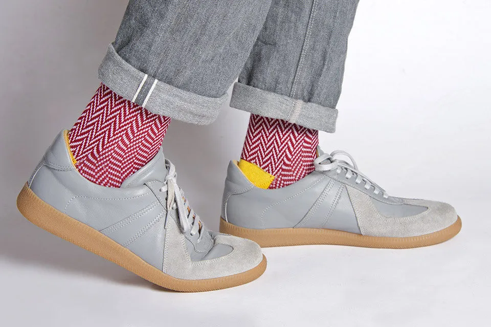 Pima Cotton Herringbone Socks