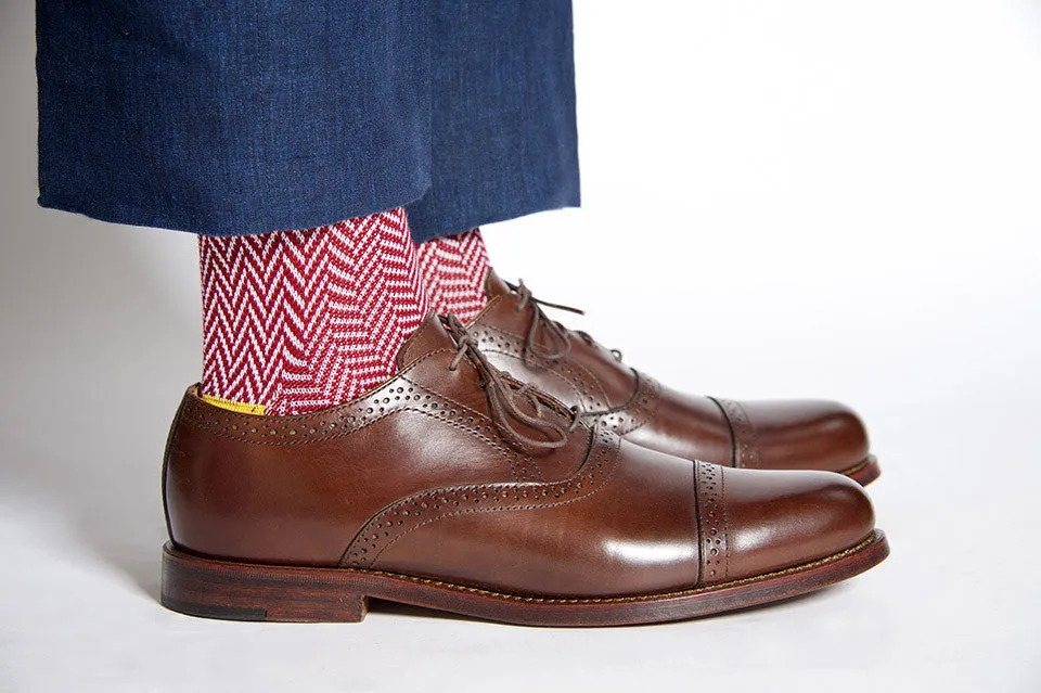 Pima Cotton Herringbone Socks