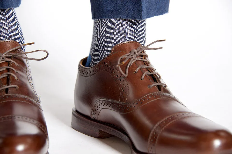 Pima Cotton Herringbone Socks