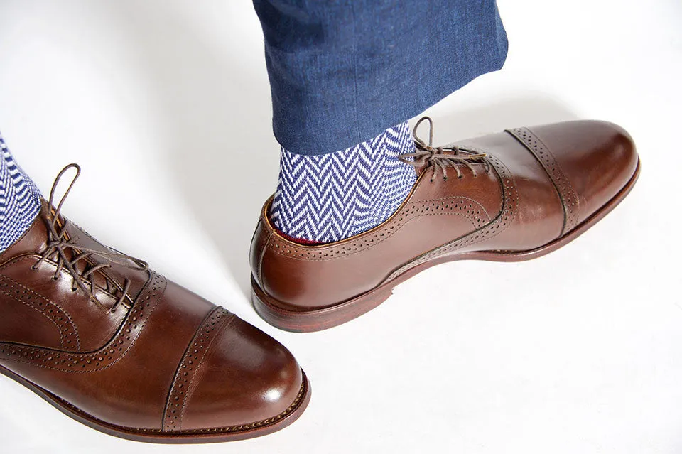 Pima Cotton Herringbone Socks