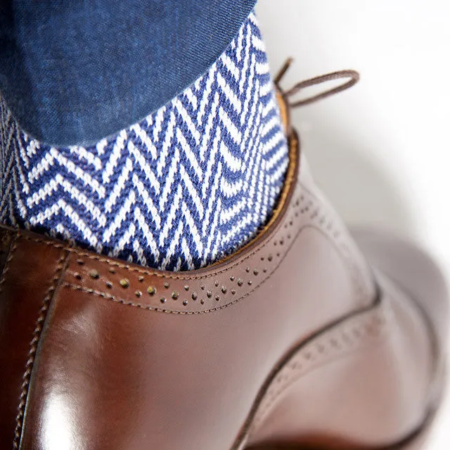 Pima Cotton Herringbone Socks